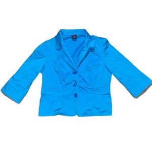 Tribal brand Blue 3 Button 3/4 Sleeve Blazer sz 12 Petite 12P